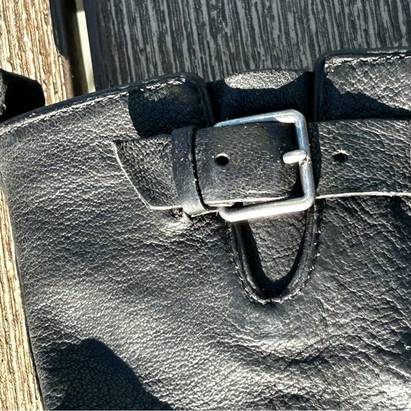 Cole Haan Hemlock W00198 Black Leather Buckle Boot Size 7.5 - Picture 3 of 15